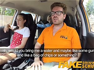 faux Driving school magnificent horny learners secretly tear up