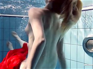 hot blond Lucie French nubile in the pool